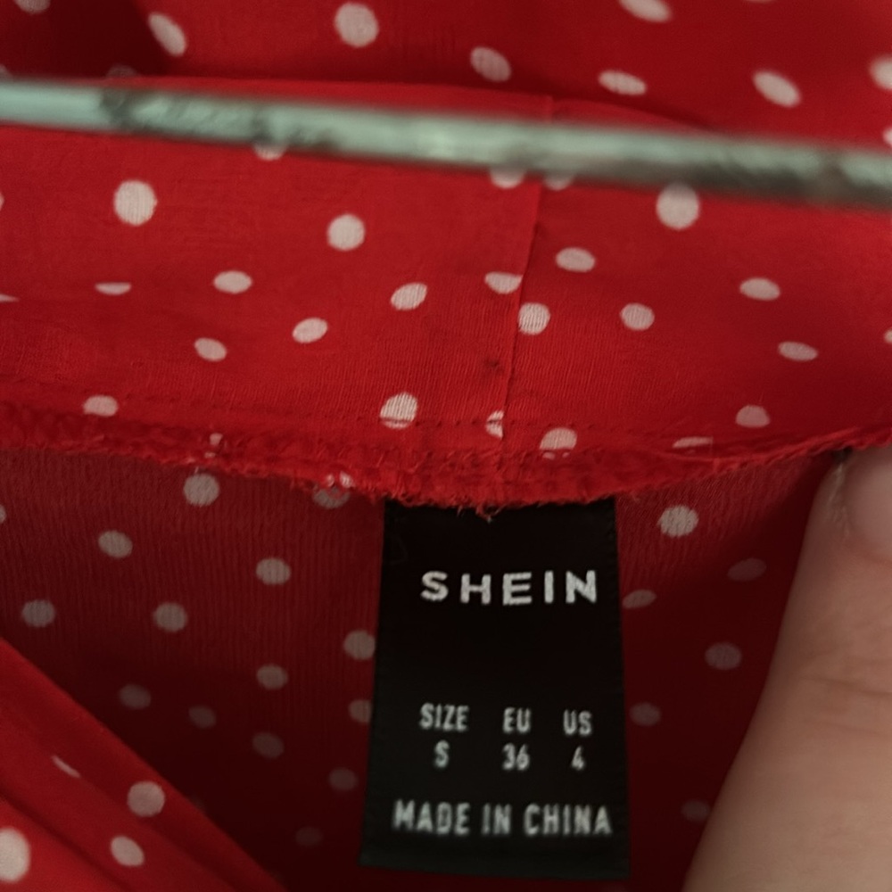 SHEIN Red Polka Dot Ruffle Mini Skirt - Picture 5 of 5